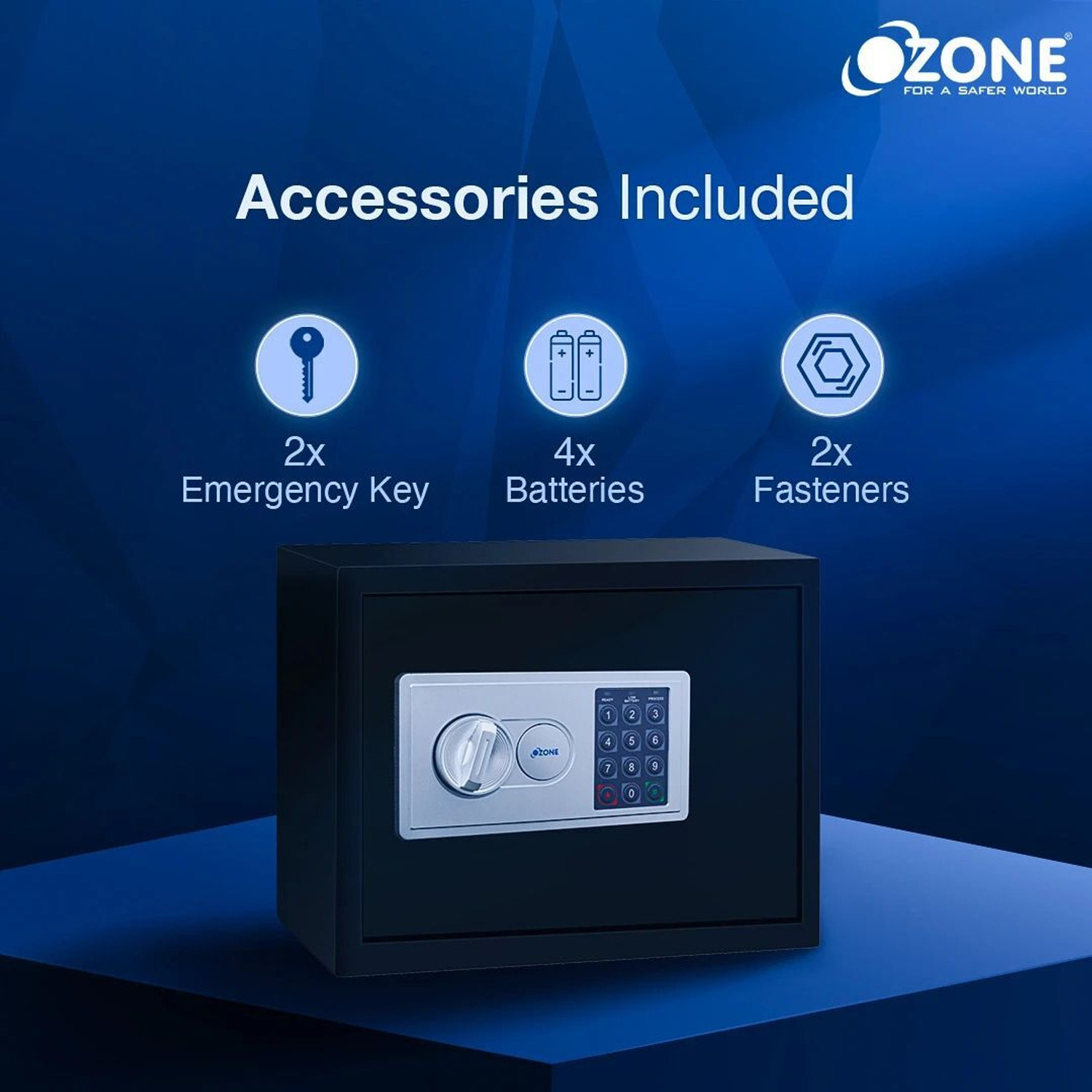 Image of OZONE 16.11 Litres Digital Safe Locker for Home & Office Digital Lock, 2-Way Unlocking Safe Locker