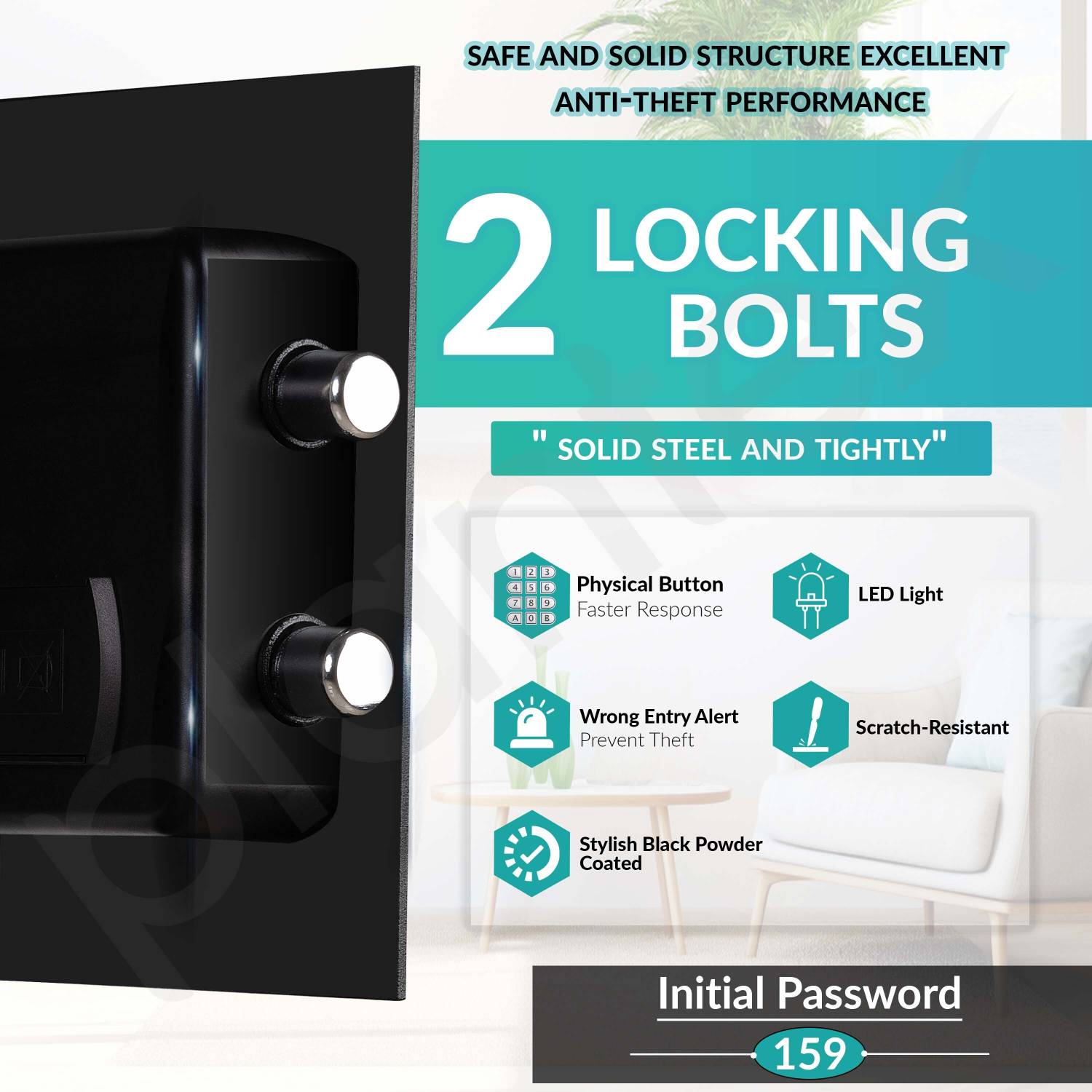 Plantex Safe Locker for Home/Digital Safe with Electronic Keypad