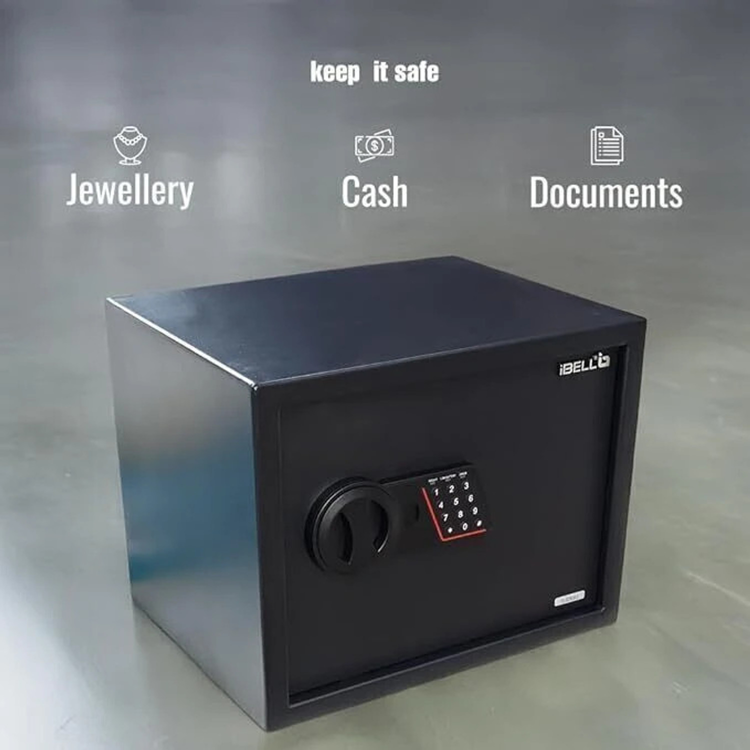 Image of iBELL SL-30B Digital Electronic Safe Locker for Personal & Office Use,30L Black Locker Safe Locker