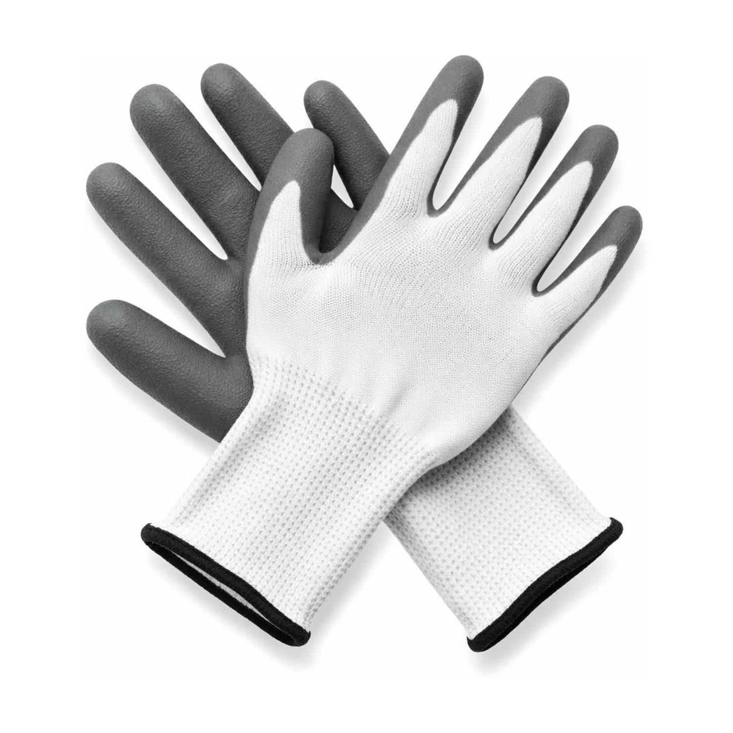 7SHIELD 1Pair White Grey Reusable Washable Cut Reistance Nylon Safety Gloves