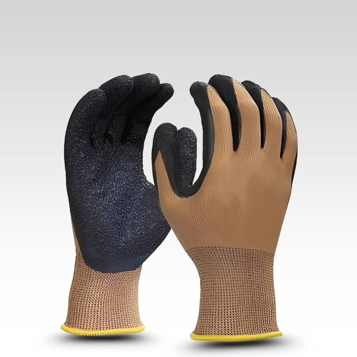 7SHIELD 1 PAIR Cut Resistant Hand Safety Gloves brown Cut-Proof Protection Nylon  Safety Gloves