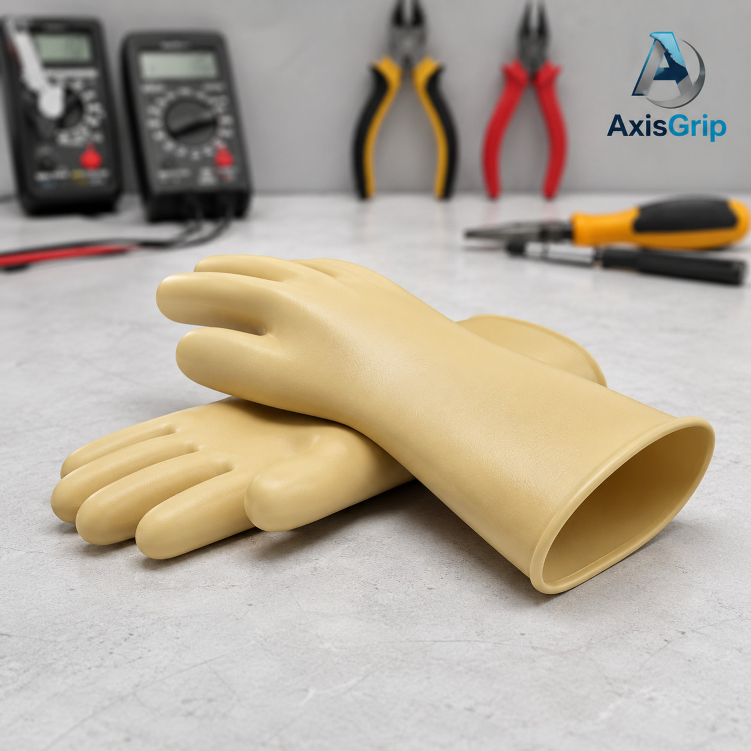 Image of Axisgrip ndustrial 11 KV Electric Hand Gloves Shock Proof Safety Gloves Pack of 1Pair Rubber Safety Gloves