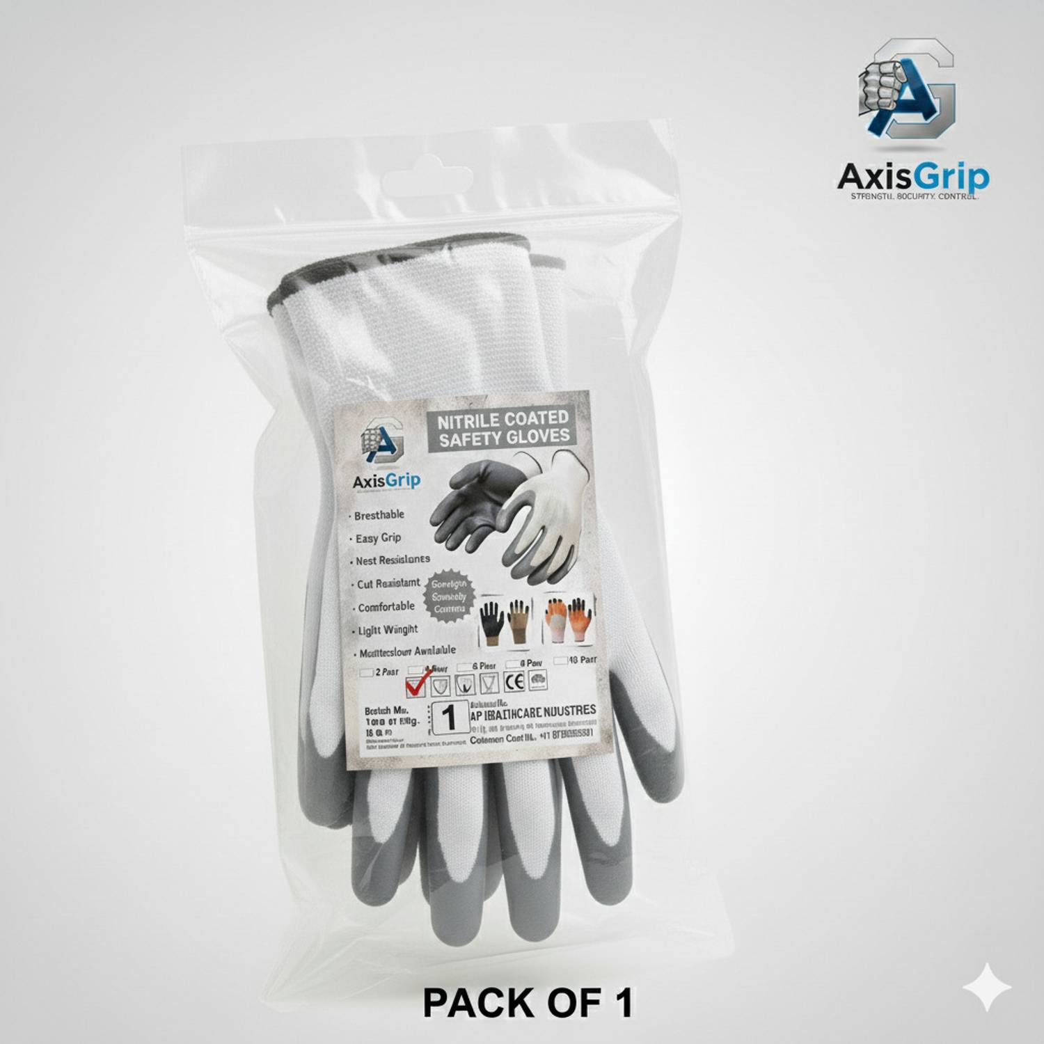 Axisgrip 1PAIR Anti Cutting Cut Resistant Hand Safety Gloves Cut-Proof Protection Nylon Safety Gloves