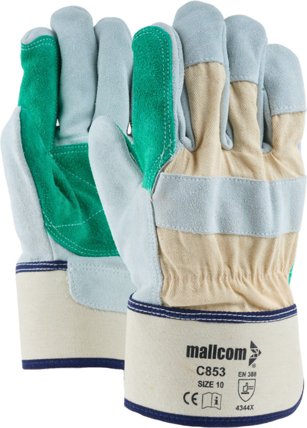 Image of Mallcom C853 Natural grain Canadian Safety Gloves (Pack of 1) Leather, Rubber Safety Gloves