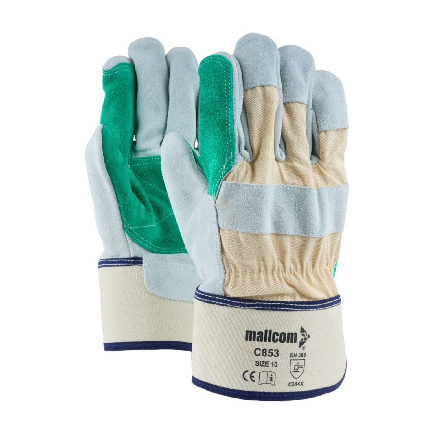 Image of Mallcom C853 Natural grain Canadian Safety Gloves (Pack of 1) Leather, Rubber Safety Gloves