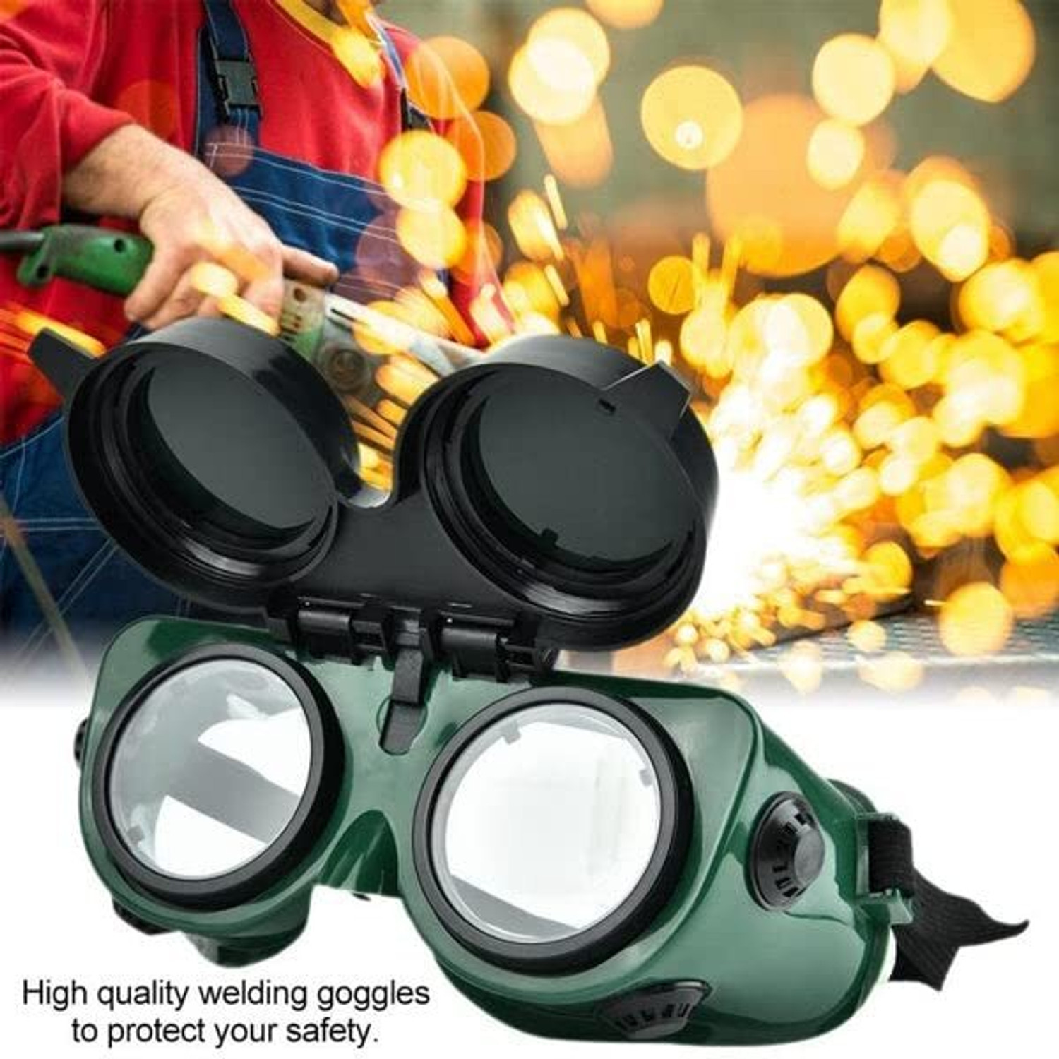 Image of PRAGATI URZA Best New Heavy duty Welding Safety Goggle Free Size Pack of 2pcs Heavy duty Welding Safety Goggle Free Size Pack of 2pcs Welding Safety Goggle