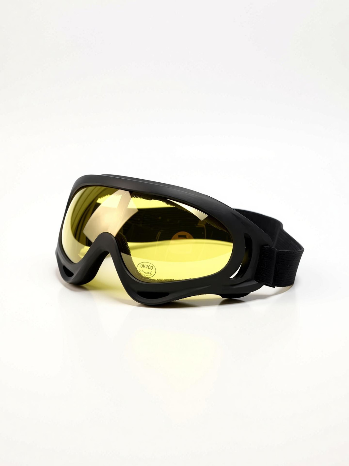 Image of MIKANIX Yellow Anti-UV Eyewear Helmet Goggles for ATV /Dirt Bike | Unisex Outdoor Riding & Power Tool Safety Goggle | Dustproof, Windproof | Pack of 1 Laboratory Safety Goggle