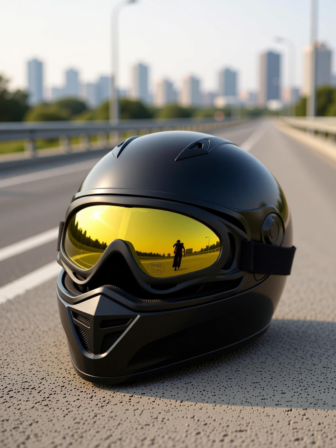 Image of MIKANIX Yellow Anti-UV Eyewear Helmet Goggles for ATV /Dirt Bike | Unisex Outdoor Riding & Power Tool Safety Goggle | Dustproof, Windproof | Pack of 1 Laboratory Safety Goggle
