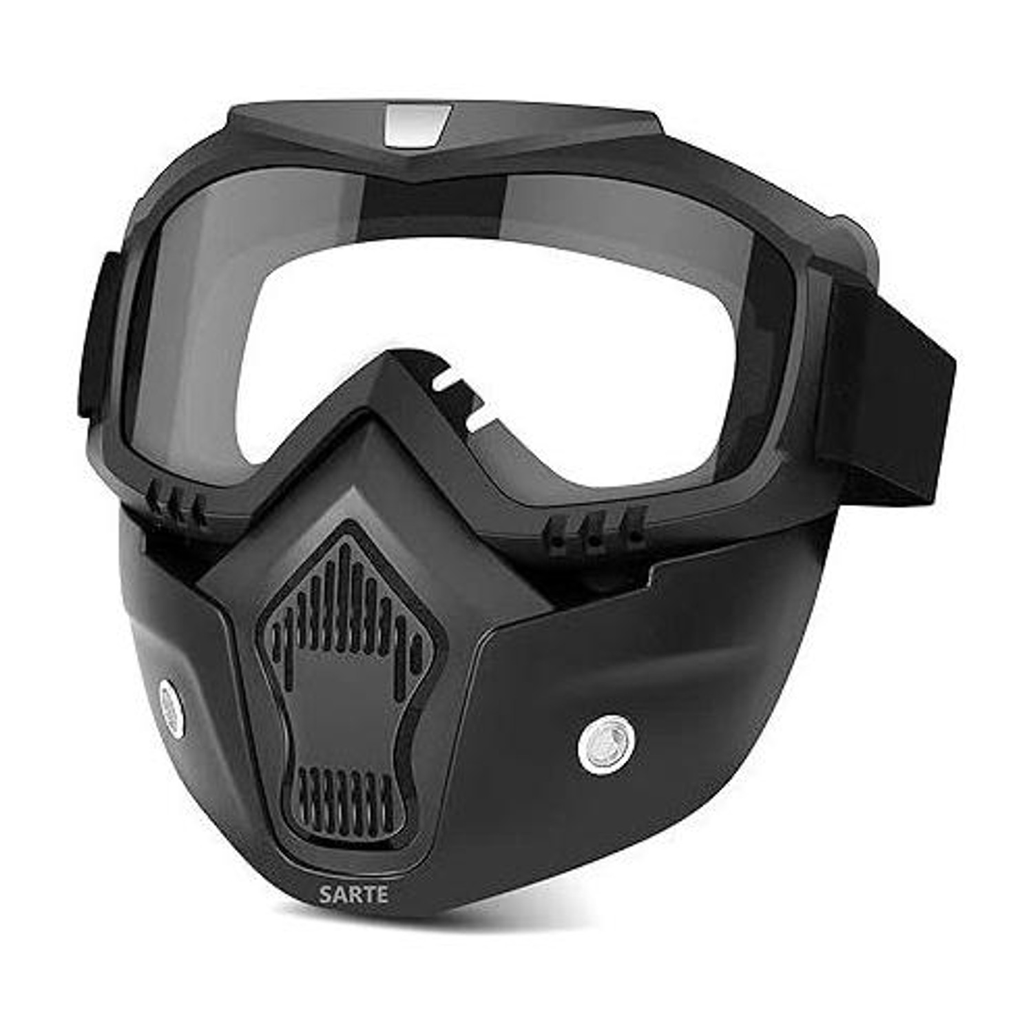 Image of AMRIO White Bike Face Mask for Men & Women (Size: Free, Balaclava)