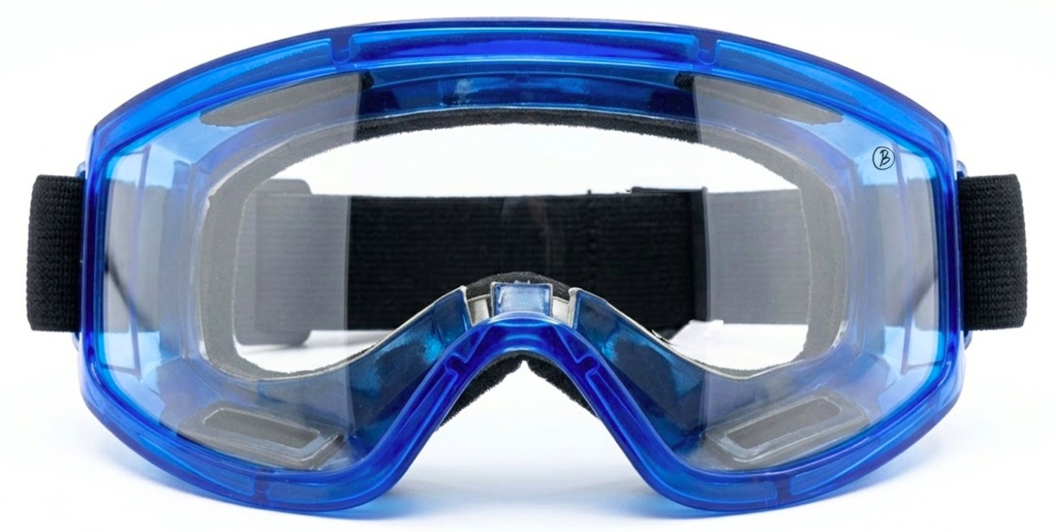 Image of Btag Premium Adult Bike and Cycling Goggles With Adjustable Strap Premium Adult Bike and Cycling Goggles With Adjustable Strap - Blue Power Tool Safety Goggle