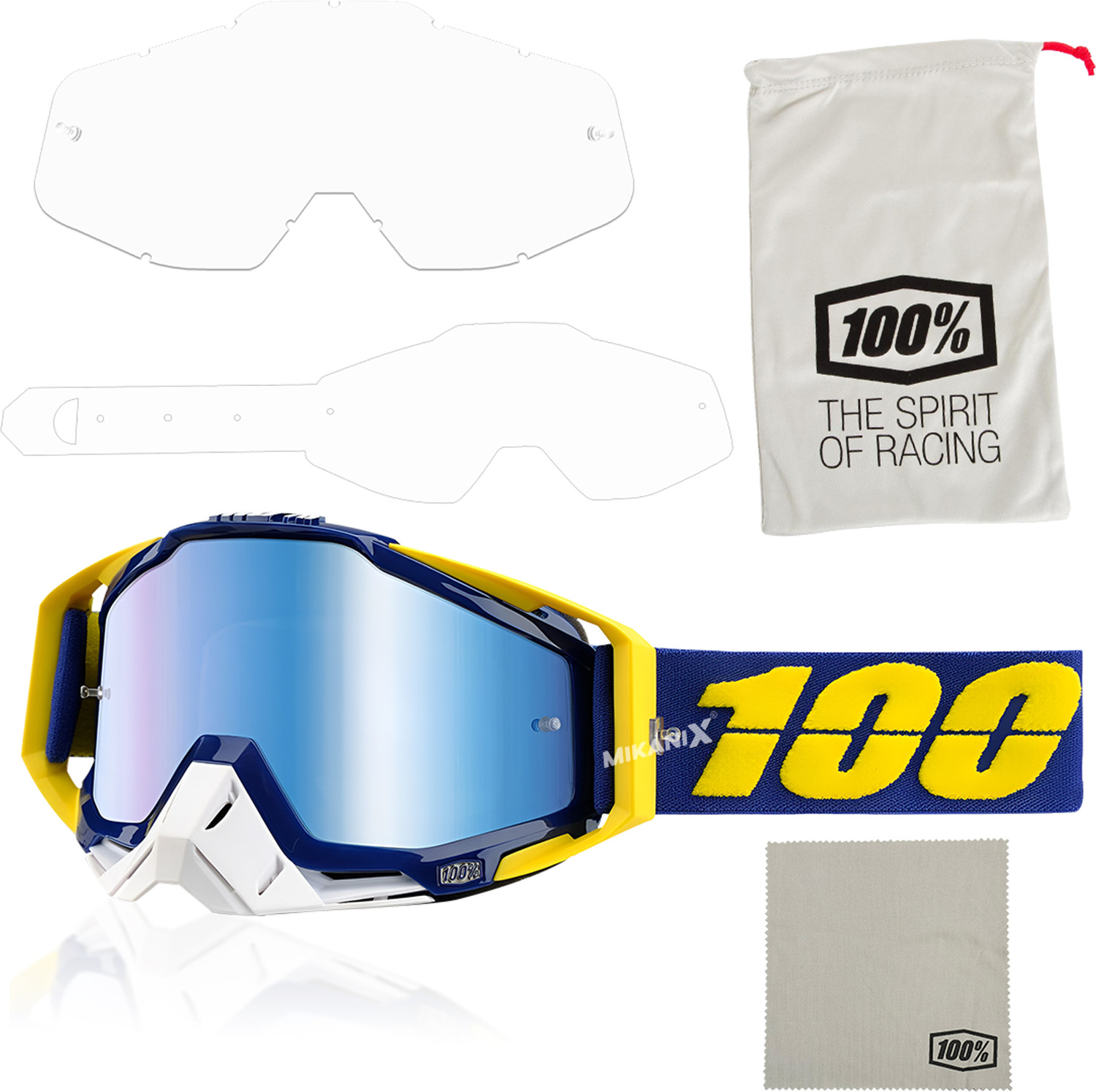 Image of BRXR MX Dirt Bike Goggles ATV Motocross Off Road Racing Riding Eyewear Safety BLUE for Ski, Snowboarding, Cycling & Outdoor Sports Laboratory Safety Goggle