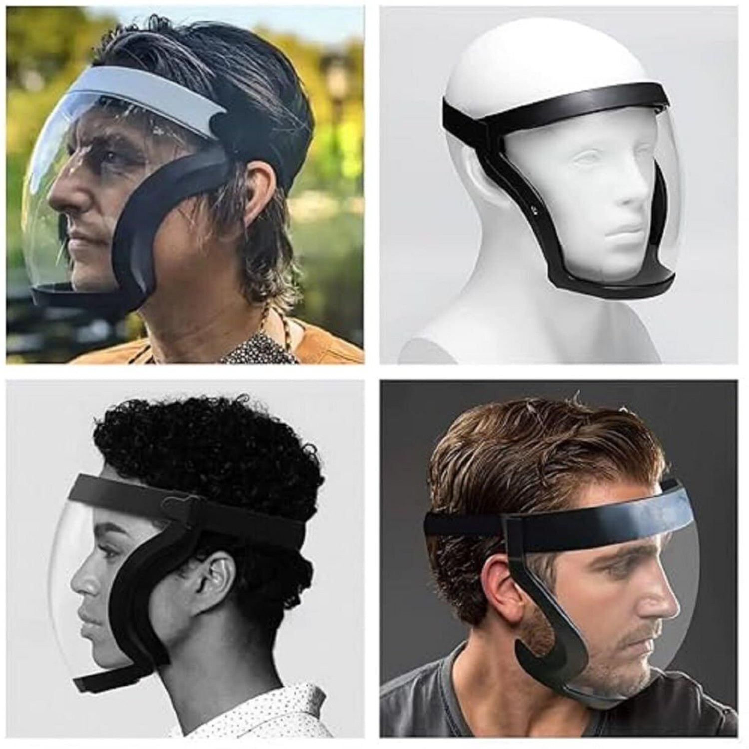 Image of ZENITRIX Bubble Face Shield Full Helmet Anti Fog Transparent Protector Cycling Power Tool, Blowtorch, Welding, Wood-working Safety Goggle