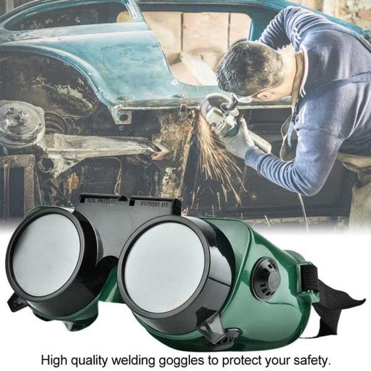 Image of PRAGATI URZA Best New Heavy duty Welding Safety Goggle Free Size Pack of 2pcs Heavy duty Welding Safety Goggle Free Size Pack of 2pcs Welding Safety Goggle
