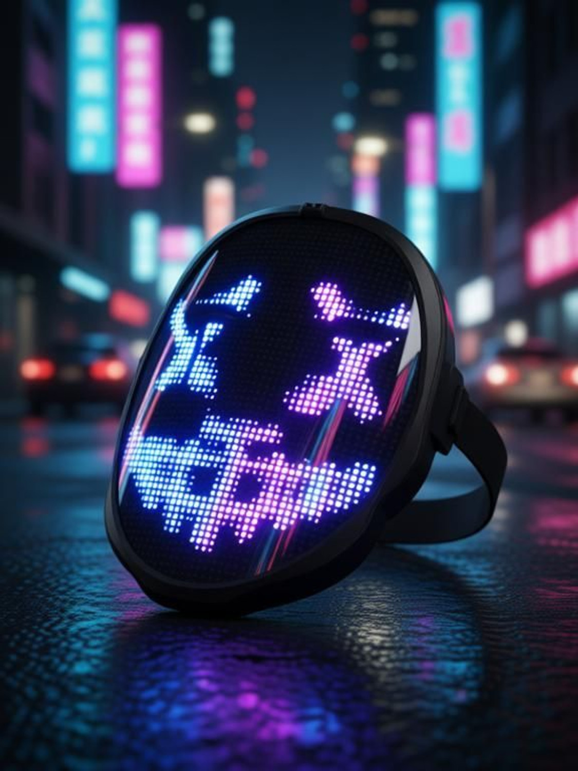 Image of acube mart LED Mask with Bluetooth Programmable, Rechargeable mask Welding Safety Goggle