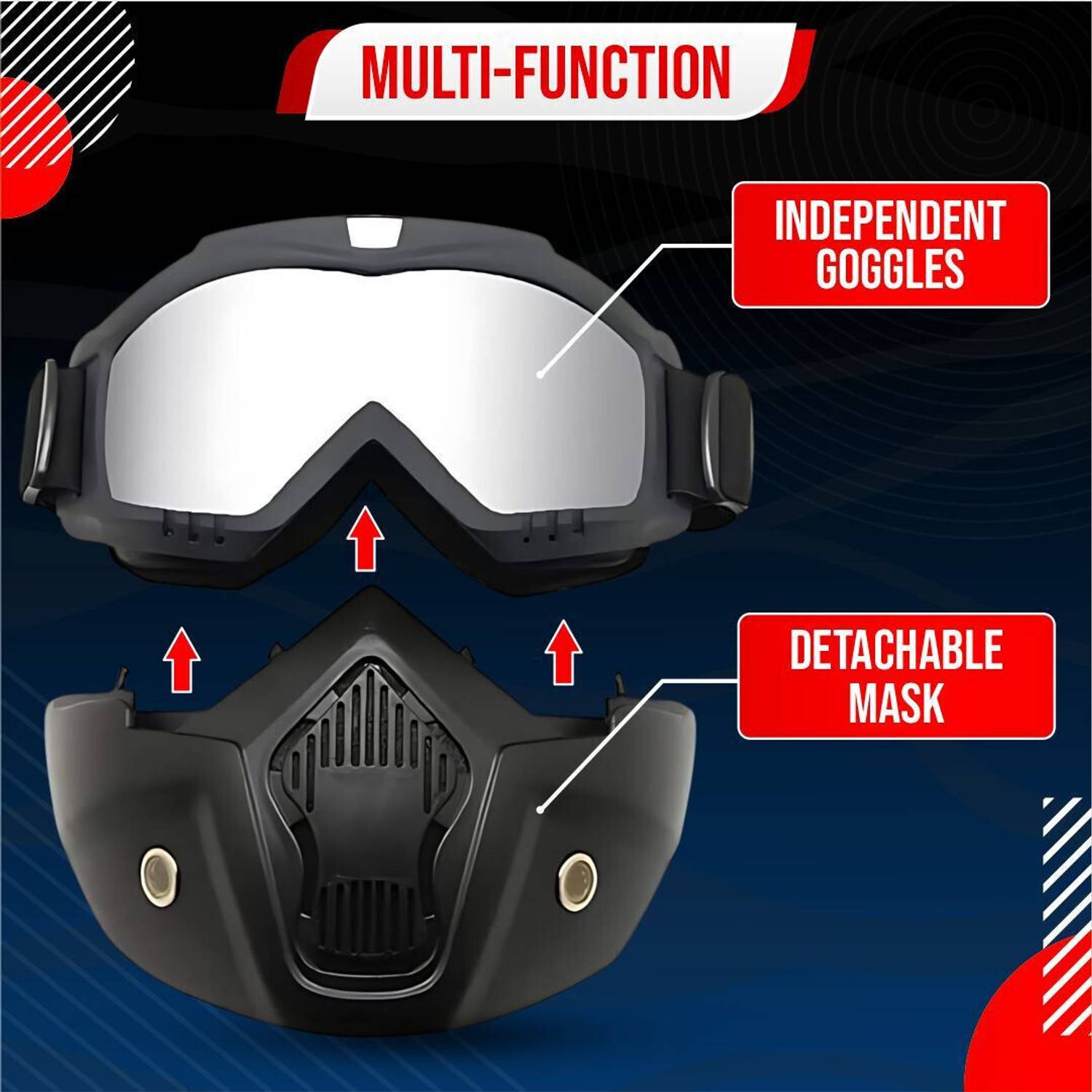 Btag Removable Breathable UV Protective Goggle Mask - Image 3