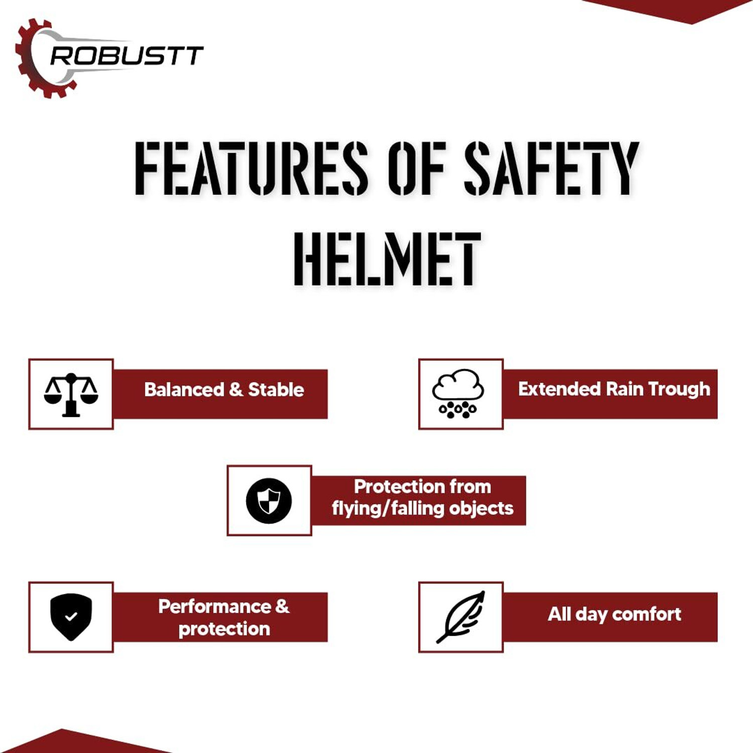 Image of Robustt X Shree Jee Nape Type Adjustable Safety Helmet | Head Protection Gear (Pack of 5) Safety Cap
