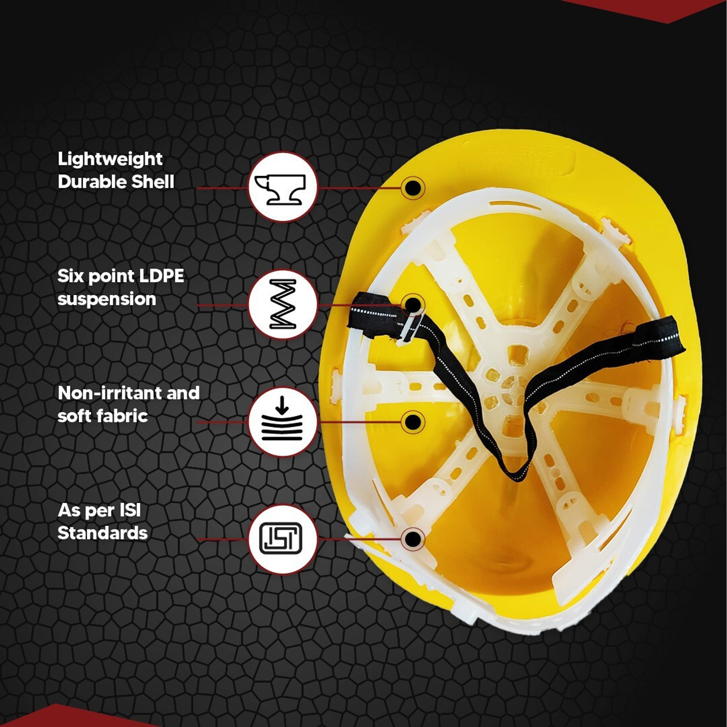 Image of Robustt X Shree Jee Nape Type Safety Helmet, Protection for Outdoor ,Pack of 1 X Shree Jee Manual Type Safety Helmet,Protection for Construction Work Safety Cap