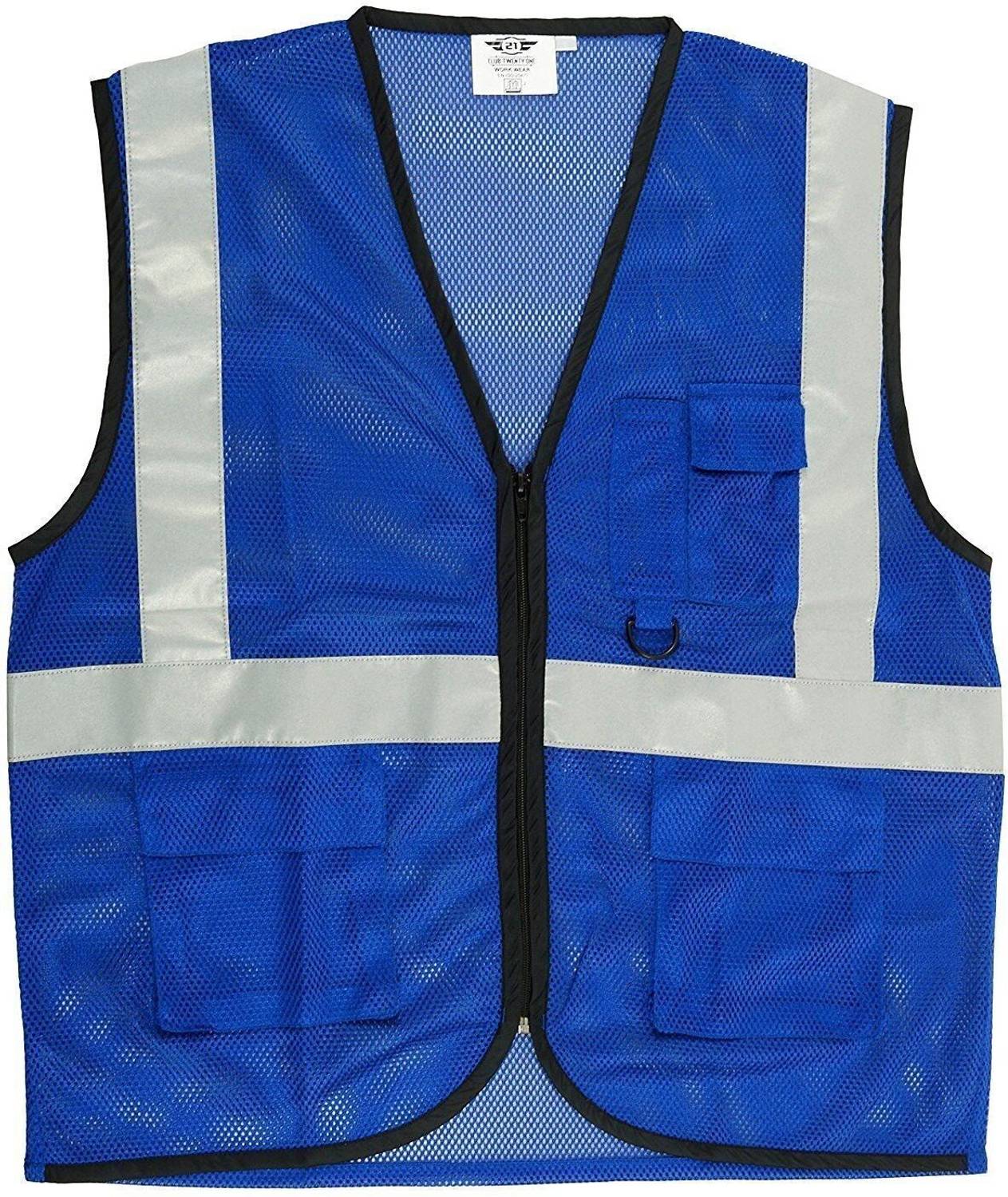 Club Twenty One Blue Polyester High Visibility Reflective (Size: L