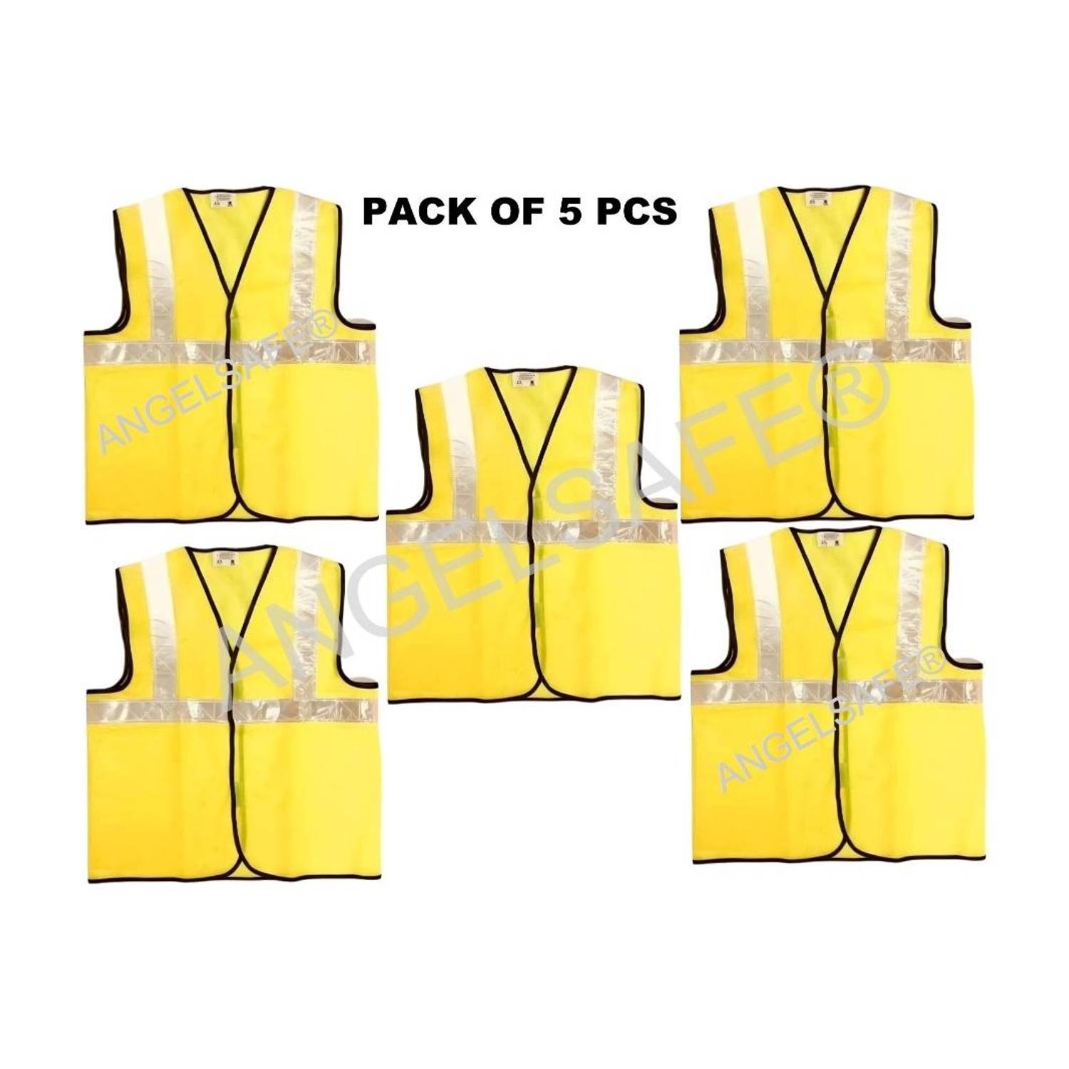 ANGELSAFE Reflective Jackets High Visibility 360° Net Waistcoat for Traffic, Construction Safety Jacket