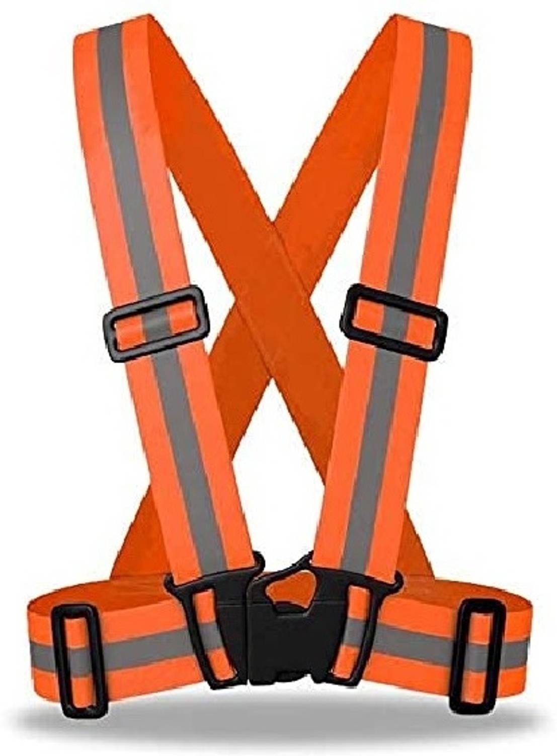 angelsafety Reflective Cross Jacket (Belt ) Adjustable Elastic with Radium Tape Safety Jacket