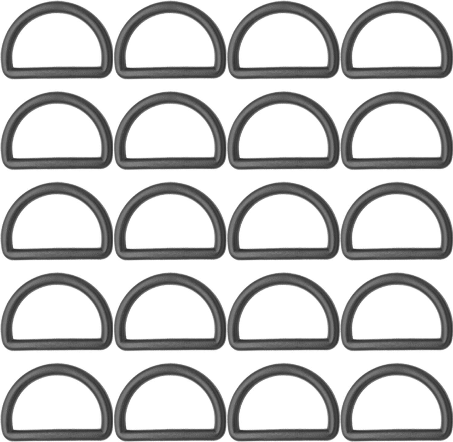Aakriti D-Ring Loop Buckle For Belt, Bag, Cloth, Leash, Backpack Purse Craft 0.75"|20PCS Luggage Strap, Safety Lock