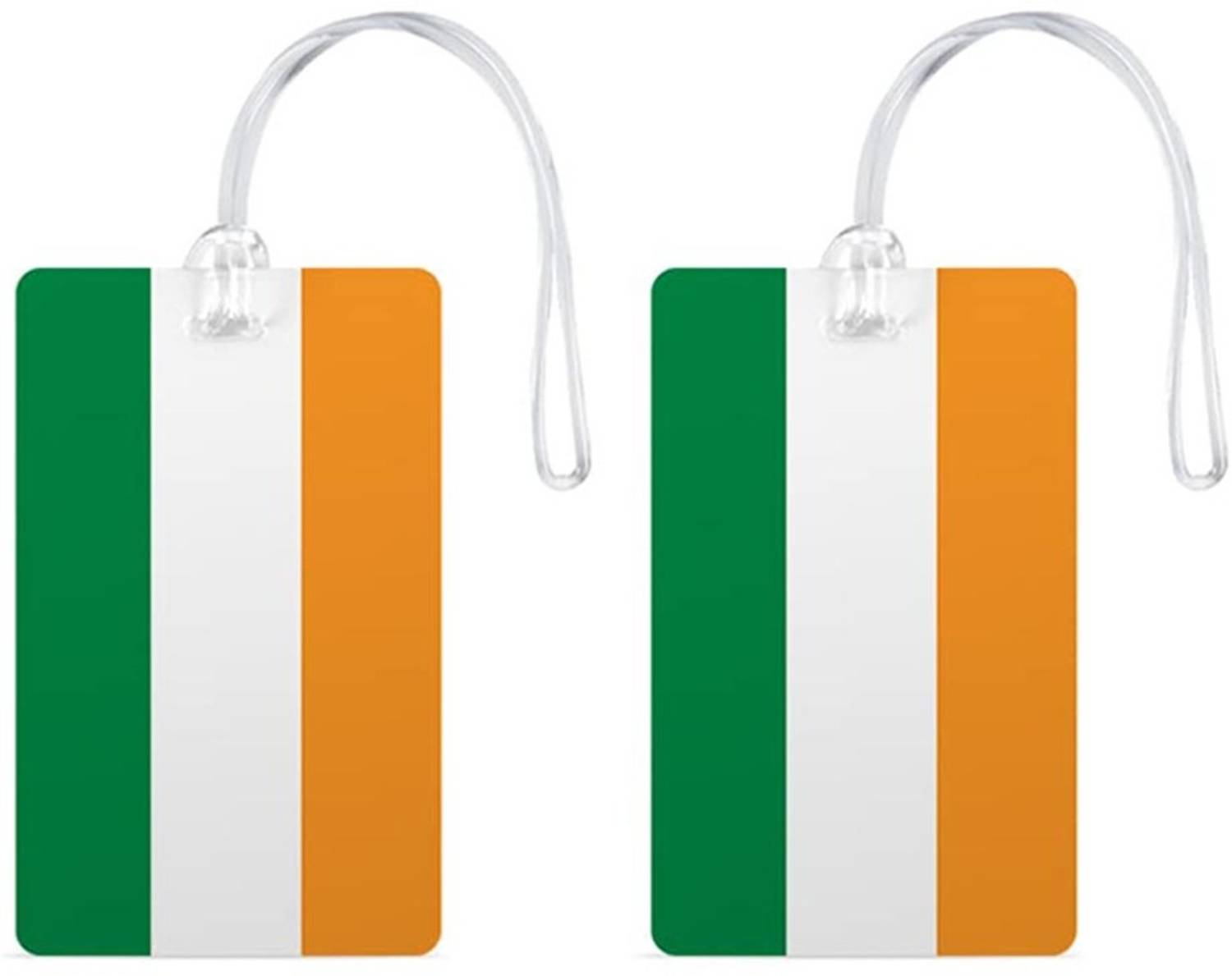 100yellow Luggage Tags- Printed Premium Quality Gloss Finish PVC Bag Tag with Silicon Strap- Ideal For Travel-Pack Of 2 Luggage Tag