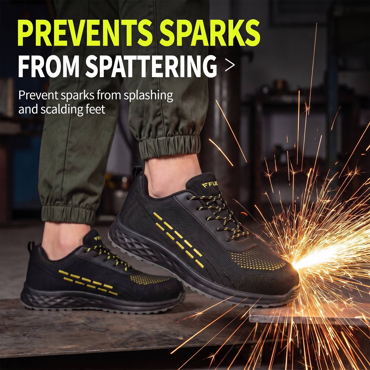 Fuel Steel Toe Fabric Safety Shoe Black - Image 4