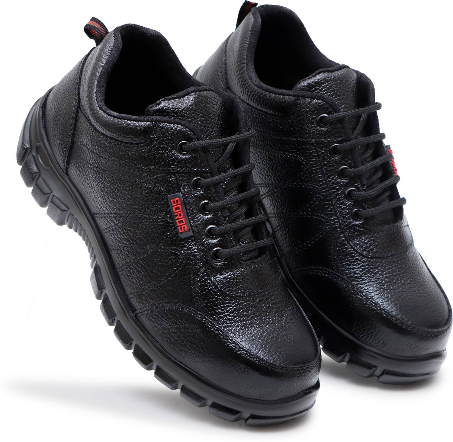 SOROS Steel Toe Leather Safety Shoe Black - Image 1