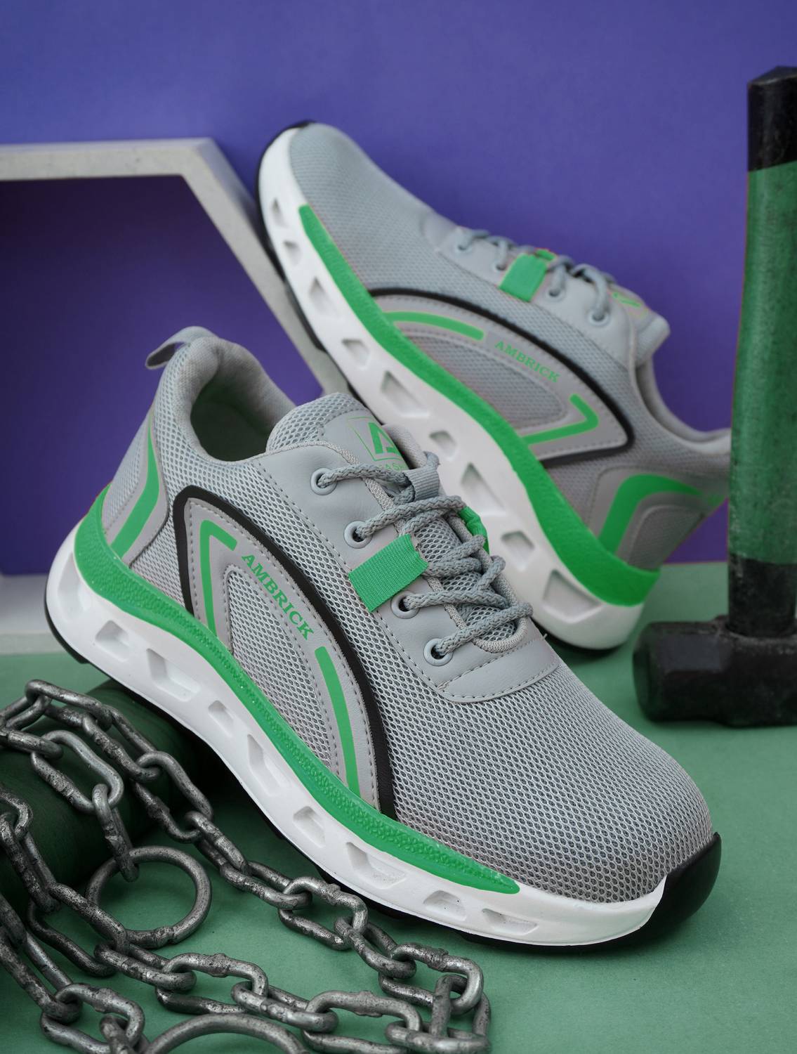 AMBRICK Steel Toe Mesh Safety Shoe