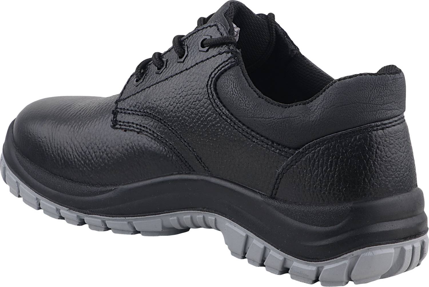 Fuel Steel Toe Grain Leather Safety Shoe Black - Image 4