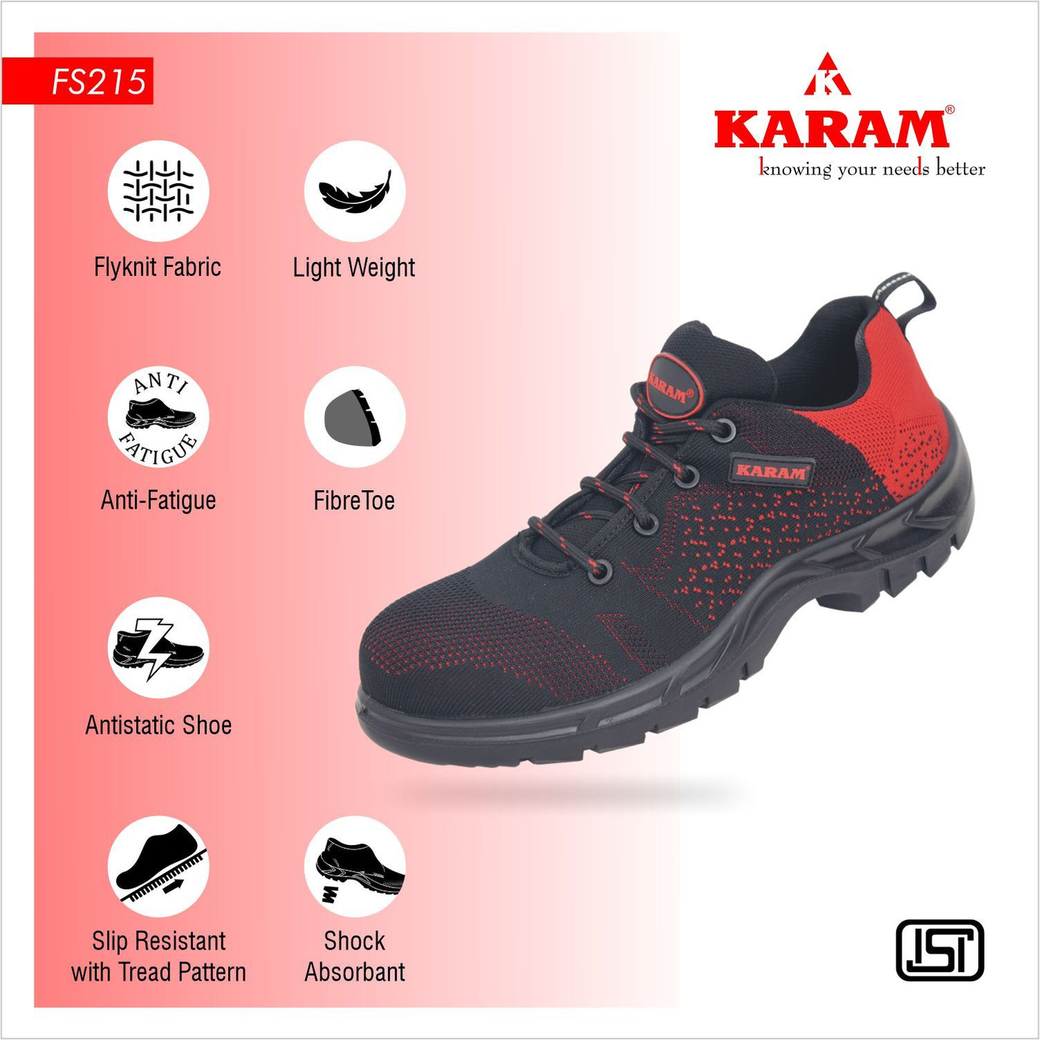 Image of Karam Composite Toe Fabric Safety Shoe