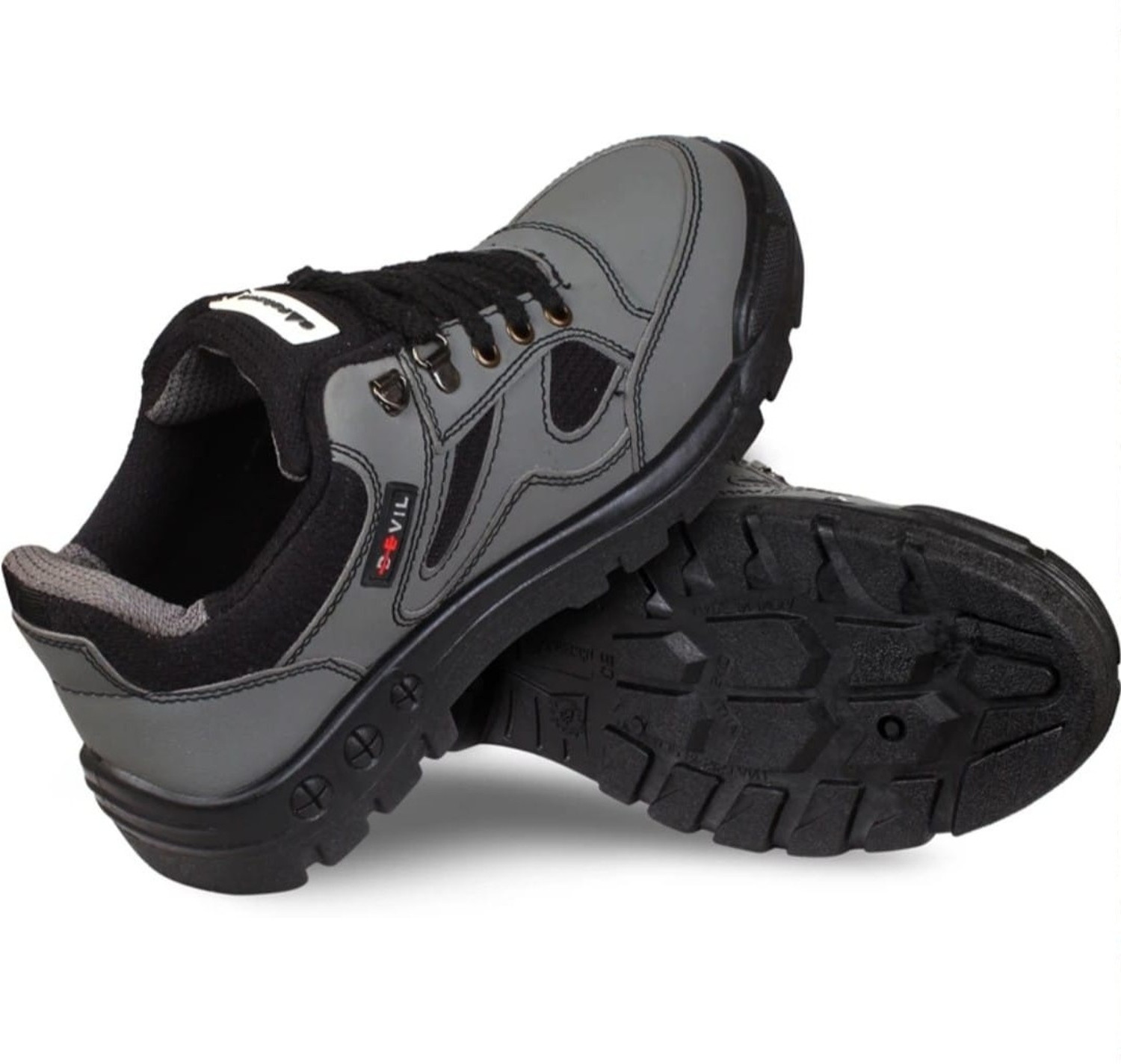 Image of Safehawk Steel Toe Leather, Synthetic Leather, PVC Safety Shoe