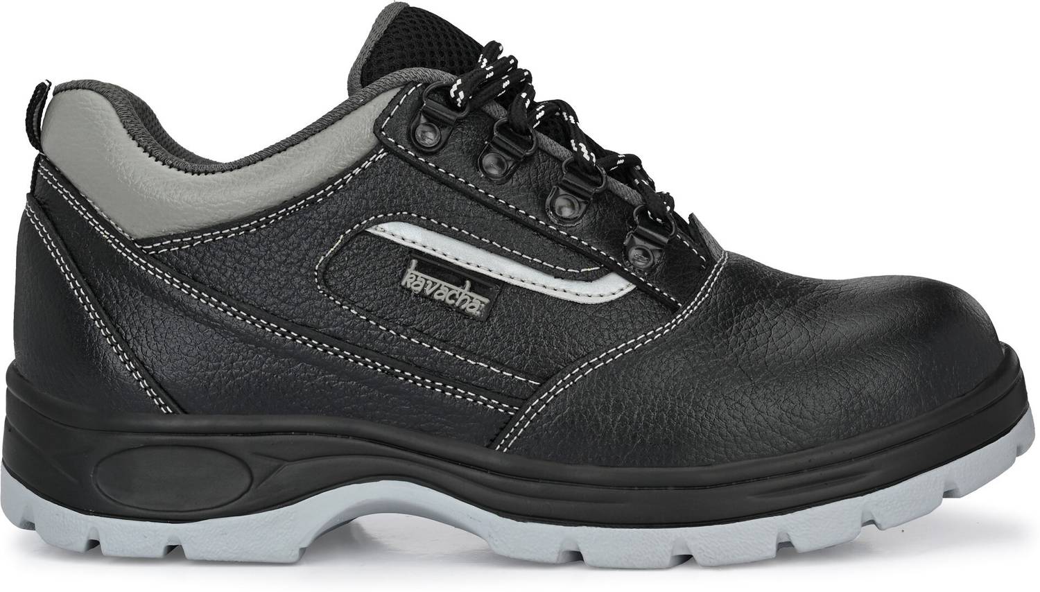 Kavacha Steel Toe Leather Safety Shoe Black - Image 2