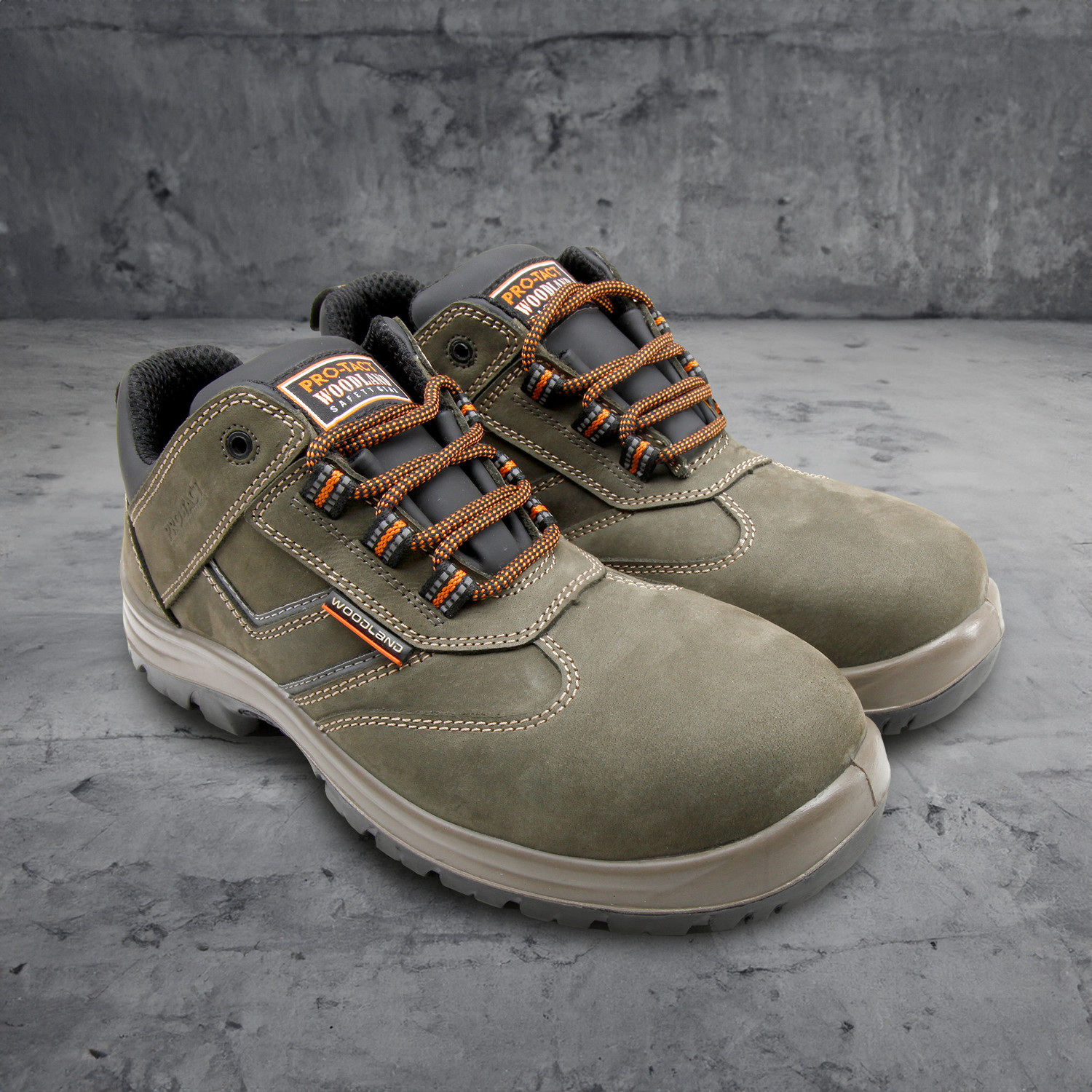 Image of WOODLAND Composite Toe Nubuck Leather Safety Shoe