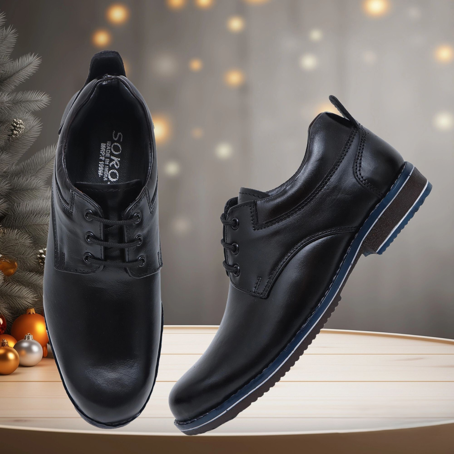 Image of SOROS Steel Toe Genuine Leather Safety Shoe