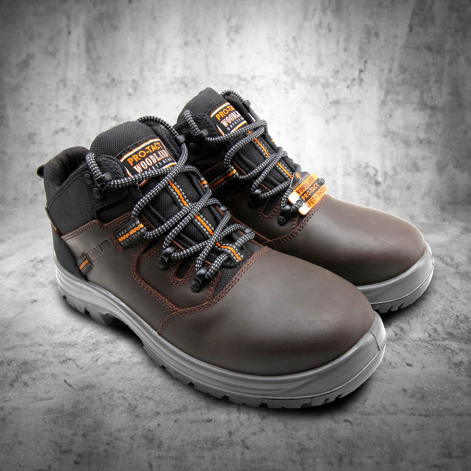 Image of WOODLAND Composite Toe Leather Safety Shoe