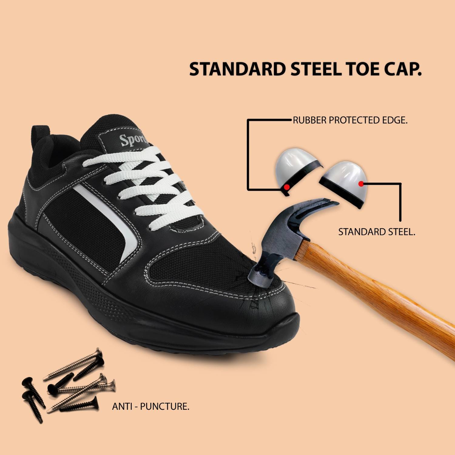 Berkins Steel Toe Mesh, Synthetic Safety Shoe