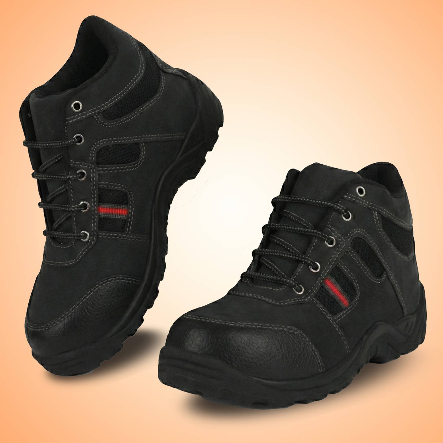 Xellent Steel Toe Synthetic Safety Shoe Black - Image 1