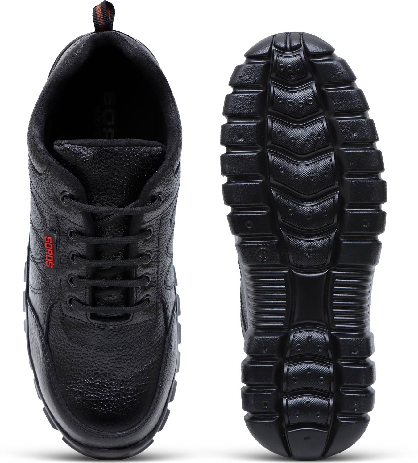 SOROS Steel Toe Leather Safety Shoe Black - Image 2