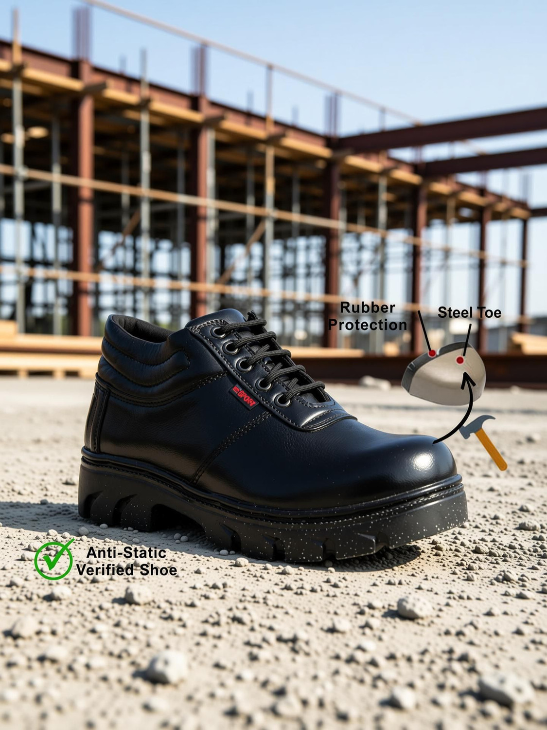 Image of Joker Steel Toe Genuine Leather Safety Shoe