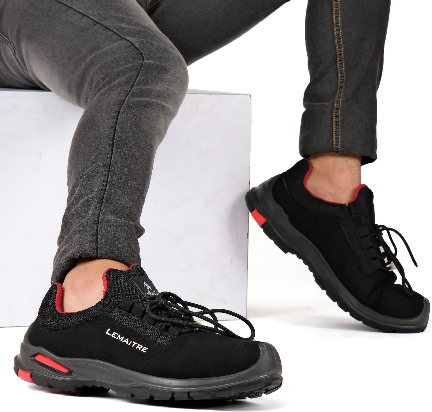 Image of Perf Alloy Toe Synthetic Leather Safety Shoe