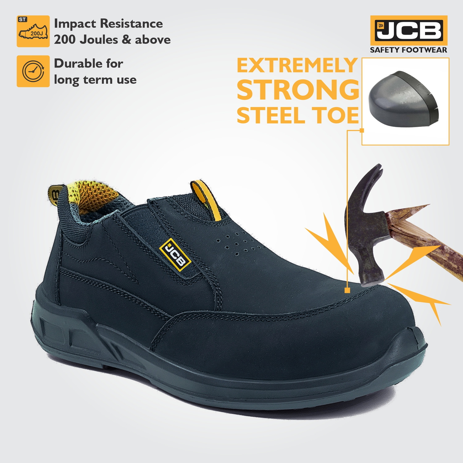Image of JCB Steel Toe Nubuck Leather Safety Shoe