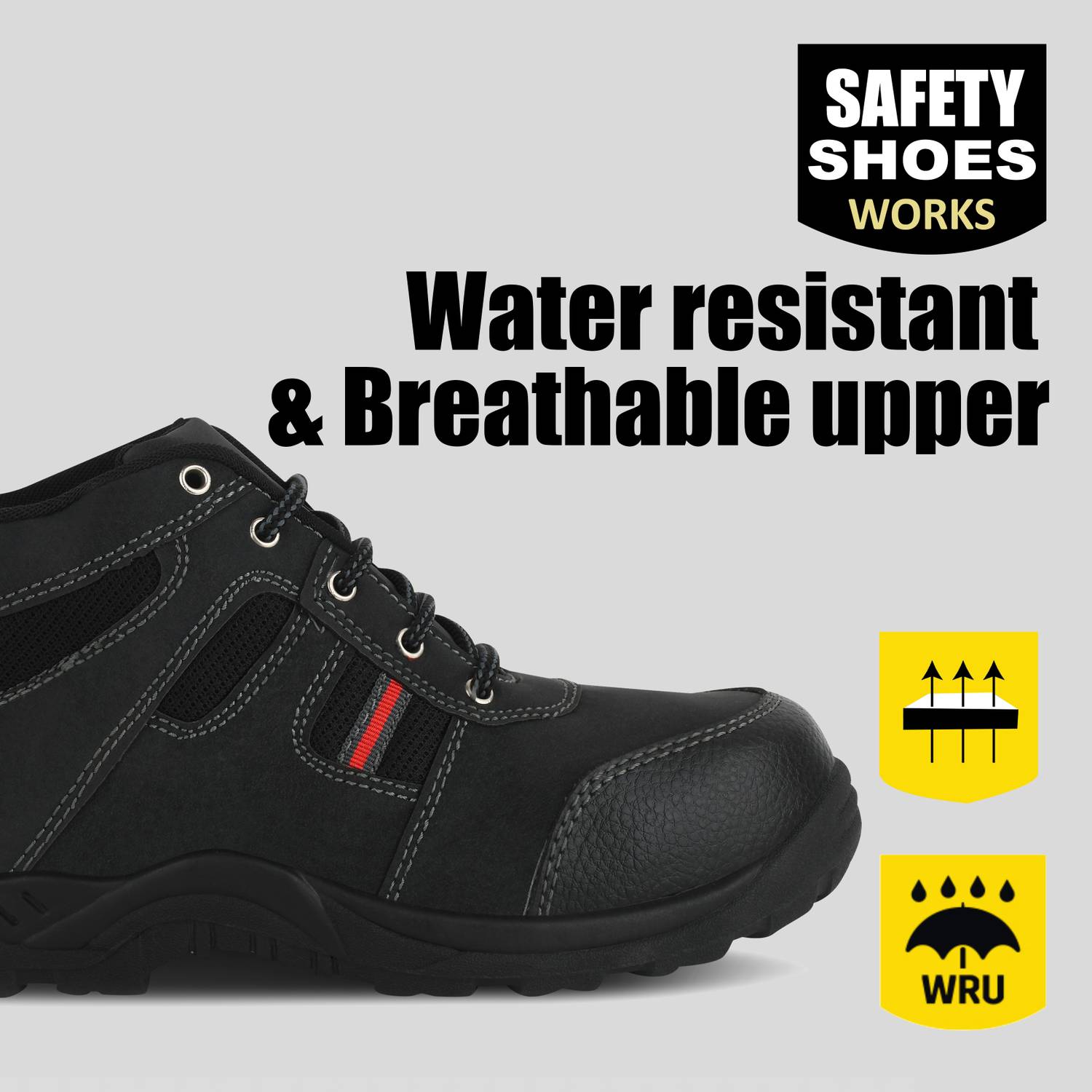Xellent Steel Toe Synthetic Safety Shoe Black - Image 5