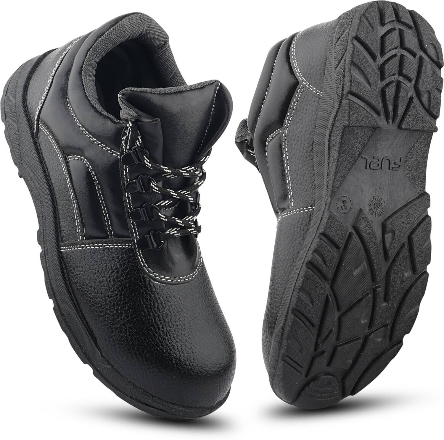 Fuel Steel Toe Synthetic Leather Safety Shoe Black - Image 1