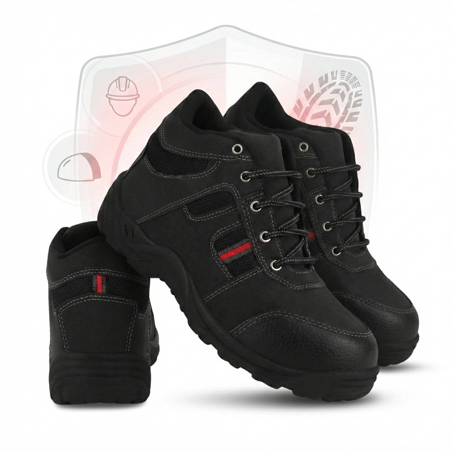 Xellent Steel Toe Synthetic Safety Shoe Black - Image 2