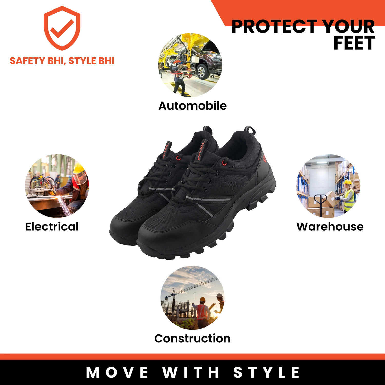 Image of Fuel Steel Toe Fabric Safety Shoe