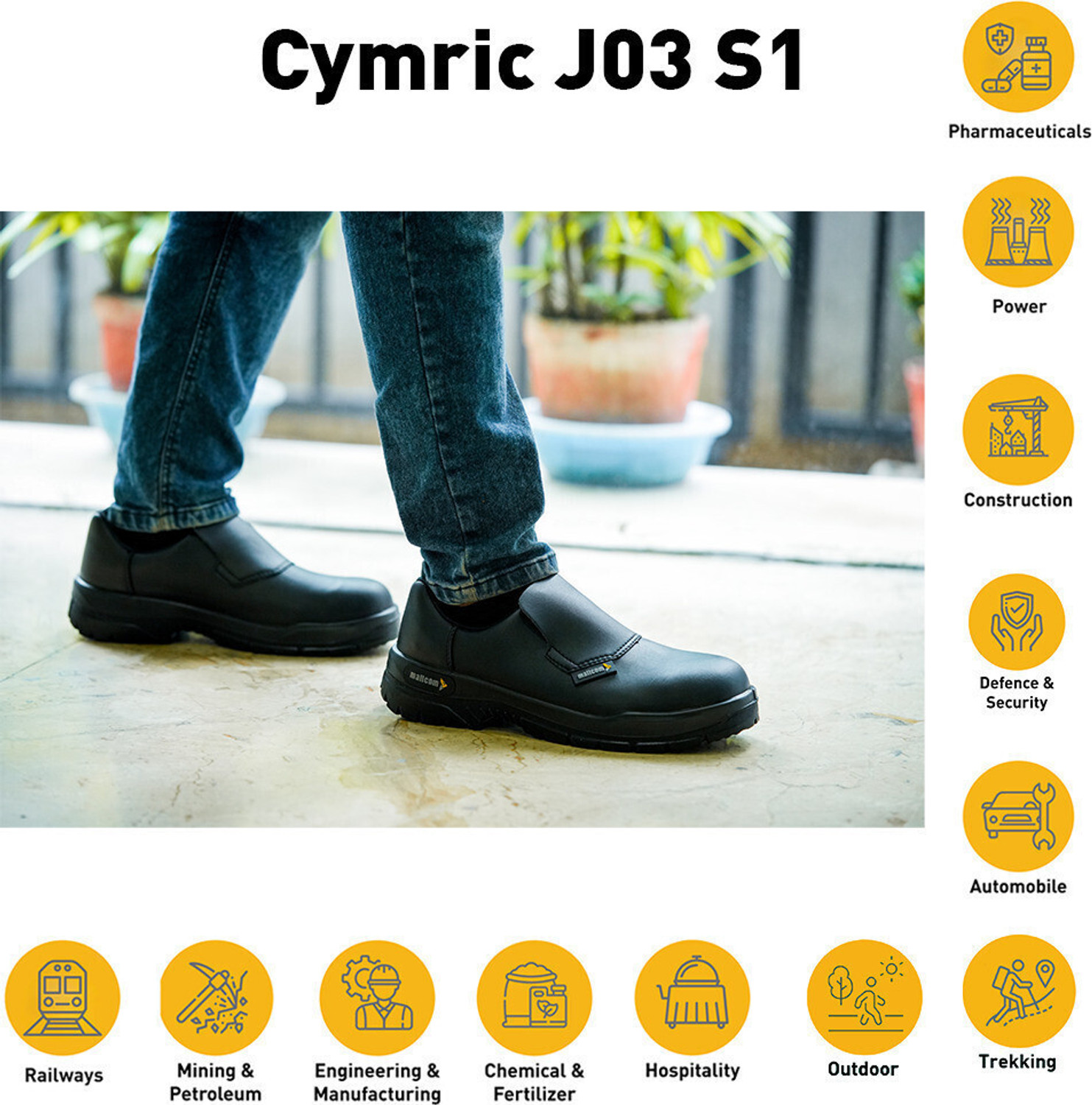 Image of Mallcom Steel Toe PU (Polyurethane) Safety Shoe
