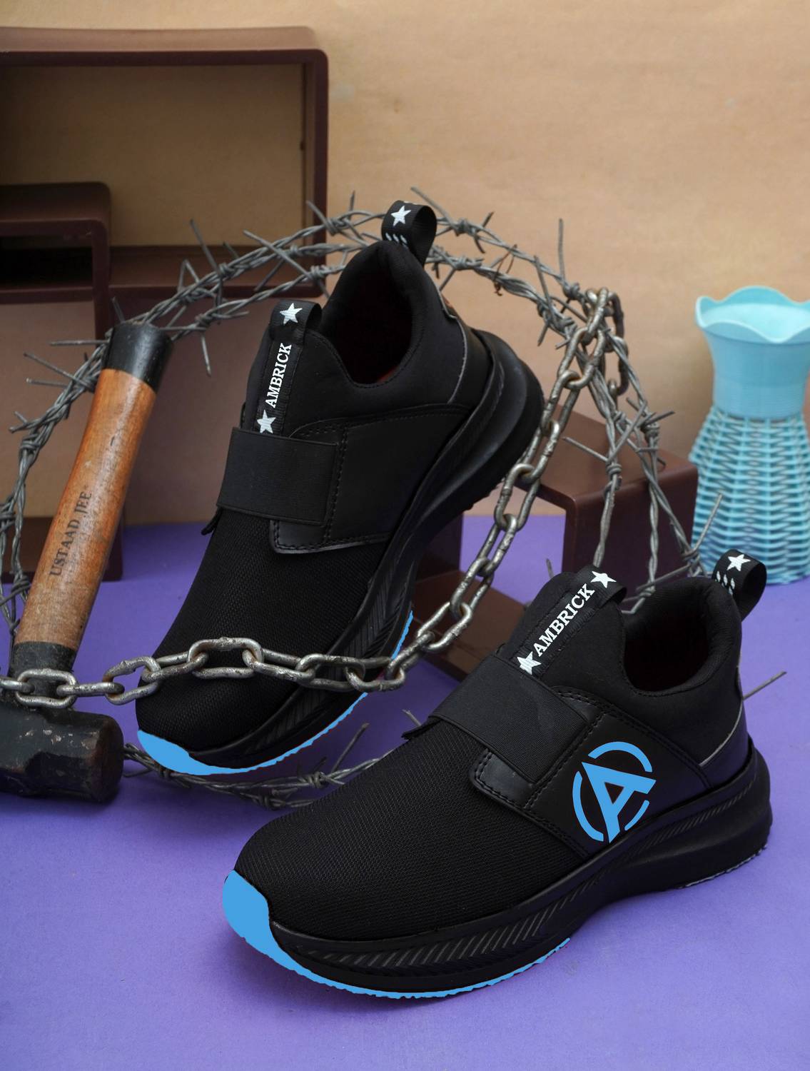 AMBRICK Steel Toe Mesh Safety Shoe
