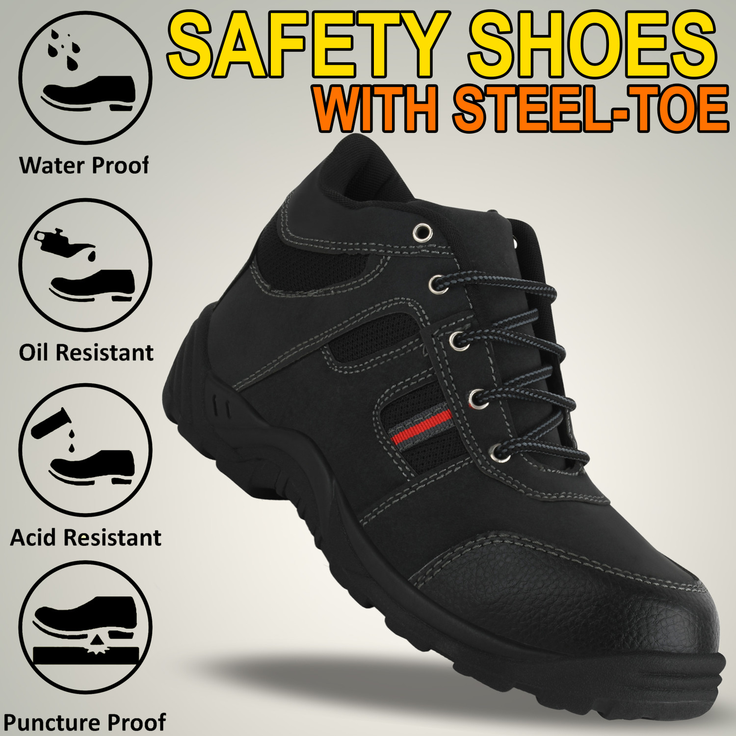 Image of VILMEN Steel Toe Synthetic Leather Safety Shoe