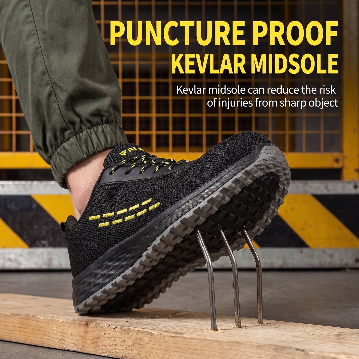 Fuel Steel Toe Fabric Safety Shoe Black - Image 3